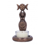 T-Lite Holder Bronze Triple Goddess 12cm